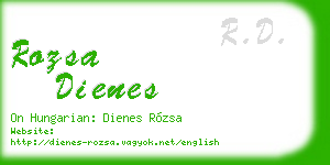 rozsa dienes business card